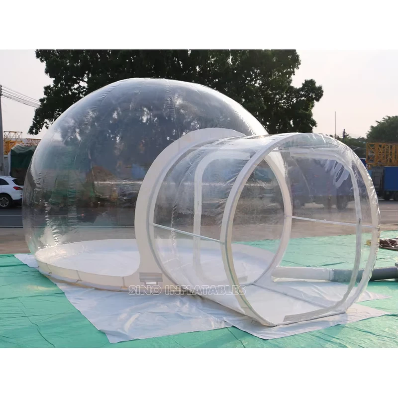 5m Kuppel Vollständig Transparent Aufblasbares Bubble Camping Zelt mit Silent Blower N Stahlrahmen