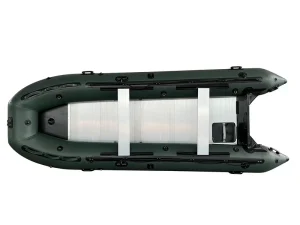 Perahu Raft Inflatable Stabil 5m Hijau Hitam PVC untuk 10 Orang