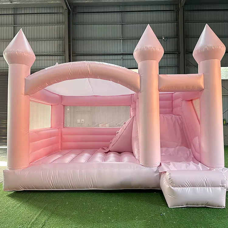 5x4m ピンク インフレータブル バウンスハウス コンボ 高品質 PVC インフレータブル トランポリン コンボ スライド インフレータブル キャッスル コンボ 子供用