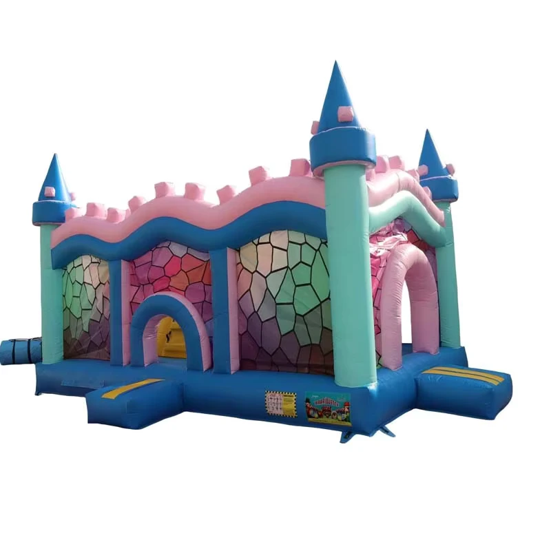 Castillo inflable colorido de PVC para niños de 6*4*4M, combo de salto para el jardín