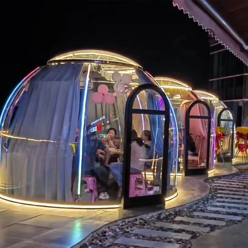 Tenda Domo Inflável para 6-8 Pessoas para Eventos - Igloo Inflável - Casa de Resort Bubble Dobrável - Casa Geodésica Inflável ao Ar Livre