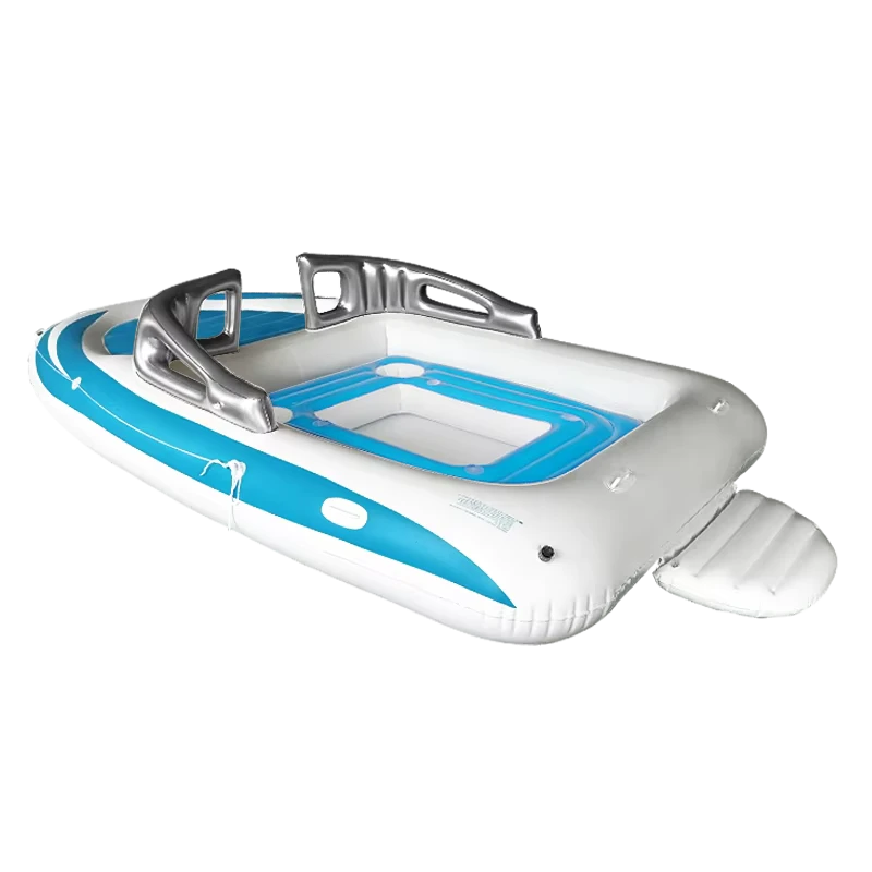 Yacht Inflatable untuk 6-8 Orang, Pulau Terapung, Pelampung Kolam