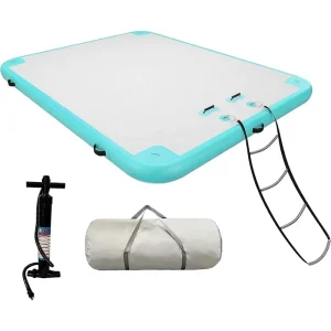 6 8ft Full PVC Multi People Inflatable Floating Dock Water Platform for Lake Boats Island Swimming Pool