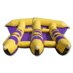 6 व्यक्ति 0.9 मिमी PVC inflatable उड़ने वाली मछली केला नाव उड़ने वाली मछली ट्यूब जल खेलों के लिए टॉवेबल