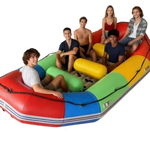 6 Person 1.2mm PVC Inflatable Kayak Drifting Boat for Entertainment