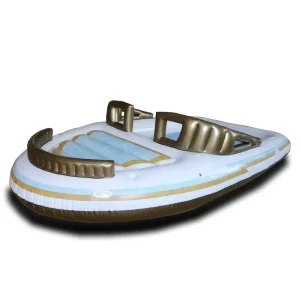 Perahu Raksa Inflatable Plastik Drop Stitch 6-Person Desain Mengapung Kolam Keluarga Pesta