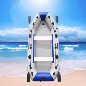 Barca Gonfiabile Heavy Duty per 6 Persone Barca in Gomma Barca di Salvataggio Gonfiabile con Pavimento in Alluminio