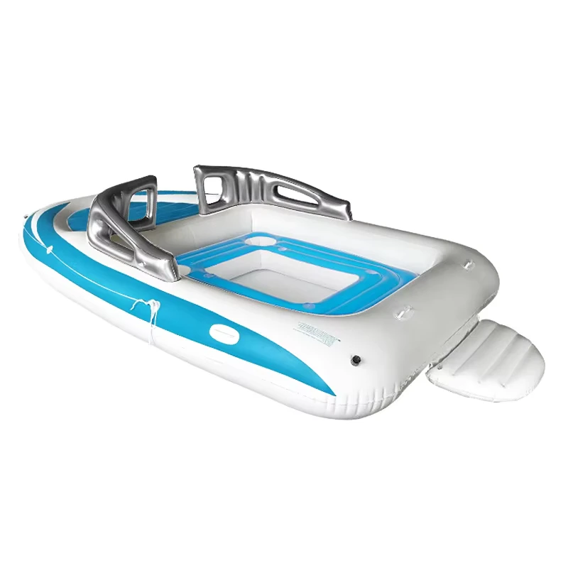 6 Personen Solar Marine PVC Aufblasbares Angelkajak Motorhalterung Ruderflöße Schlauchboot für Wassersport Drift Outdoor