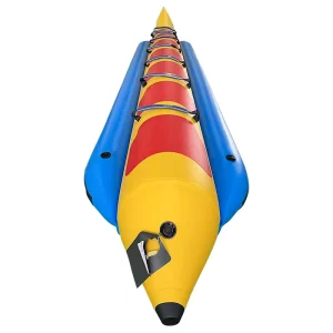 6 Person Steel Inflatable Banana Boat with Customized Color and 3-Year Warranty for Rafting Water Sports Use