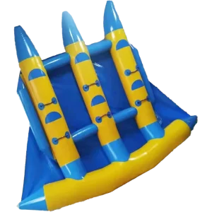 6 Penumpang, 3 Tabung, Permainan Air Inflatable PVC Banana Towable Tube