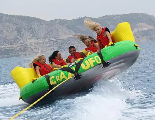 6 Riders Funning Summer Inflatable Water Toy Ski Tube Inflatable Crazy UFO Towable Tube for Water Sport Games