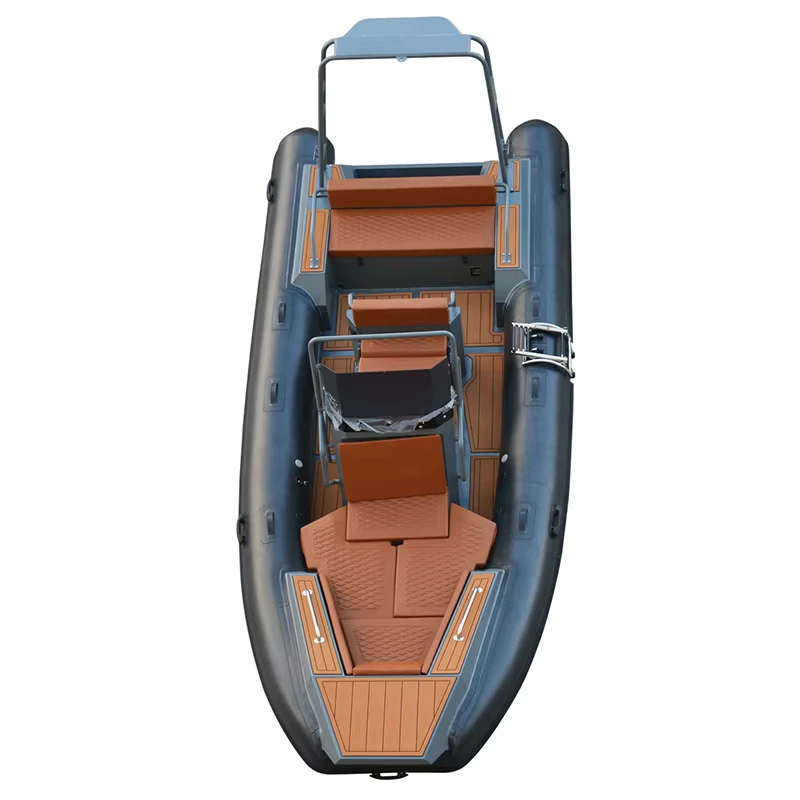 Perahu RIB Inflatable Profesional 6.1m dengan Rangka Aluminium Ringan yang Stabil untuk Selancar Lepas Pantai dan Penggunaan PVC Hypalon