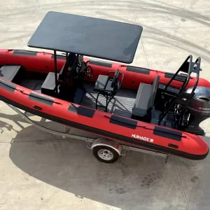 Kapal Inflatable Aluminium Hull Deep V Mewah 6.2m dengan Motor untuk Dayung, Olahraga Danau
