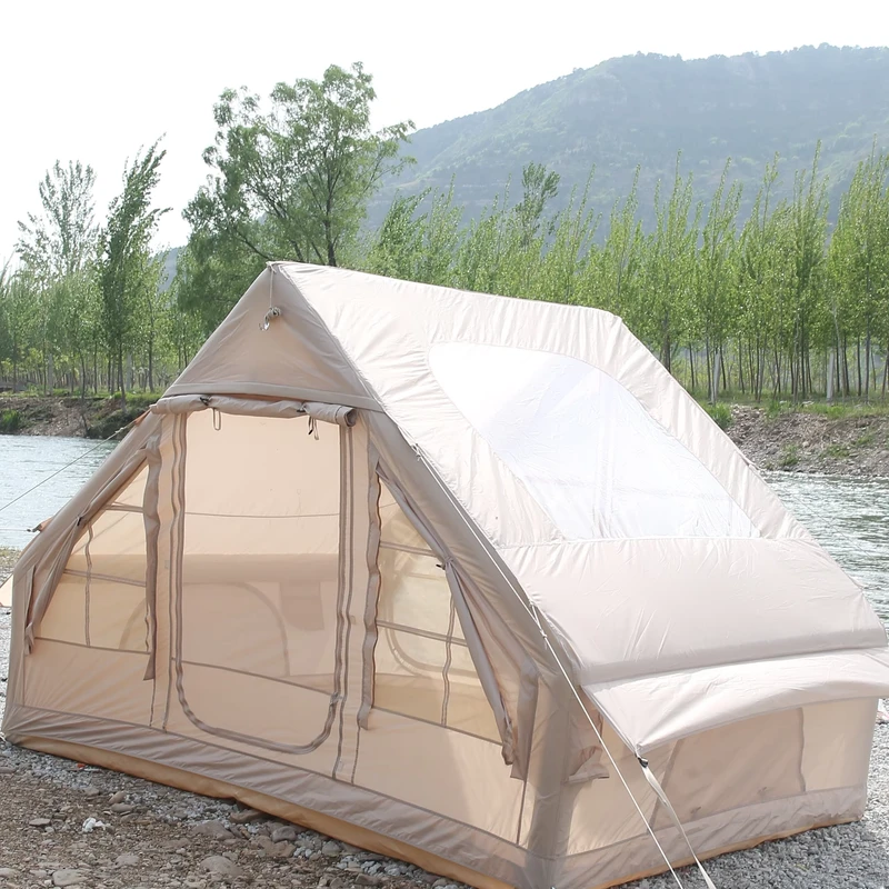 6,3/7,5/12 Vierkante Meter Oxford Stof Enkele Laag Opblaasbare Eén Slaapkamer Vier-seizoenen Camping Tent Waterdicht 3000mm Snel