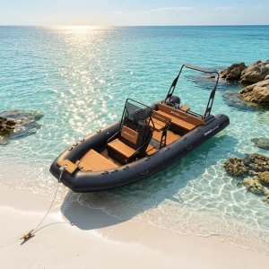 6.4-meter aluminum boat body deep-V high-speed near-sea RIB boat for fishing and leisure