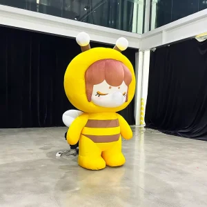 6.6FT High Plush Inflatable Honey Bee Baby Cartoon Sleeping Baby Durable Giant Decoration for Event