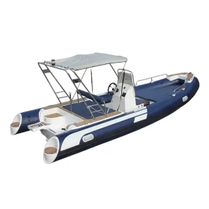 Factory rigid inflatable boat with rib bones 600C Chinese rib boat fiberglass hypalon
