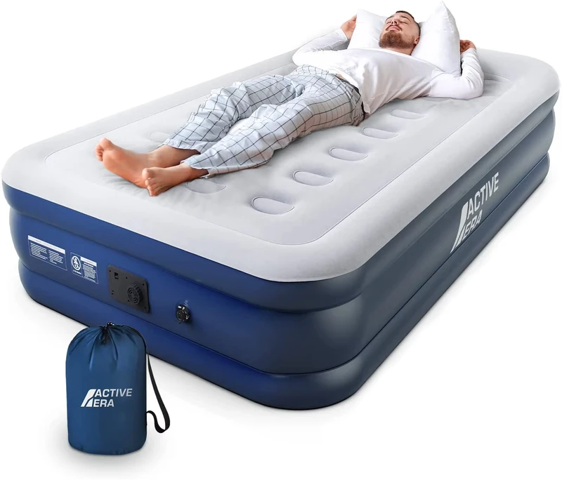 64762 Built in pump Blow up Furniture Set King Size Air Inflatable Camping Bed Mattress for Bedroom Indoor