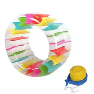 Kursi Terapung Kolam Inflatable Roda 65 Inci untuk Anak-Anak, Permainan Kolam untuk Pesta Pantai, Keseruan Musim Panas di Luar Ruangan