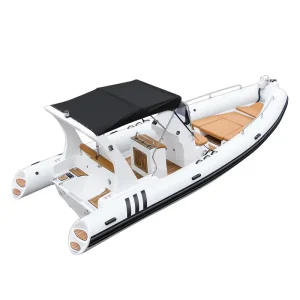 680 22ft Perahu Rib Inflatable Semi Kaku Hull ORCA Hypalon Yacht untuk Liburan Laut