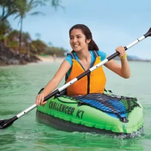 68306 Challenger K2 Double Person PVC Inflatable Kayak Rescue Boat Accessories 3.1-4m Length for Lakes Rivers Ocean Waters