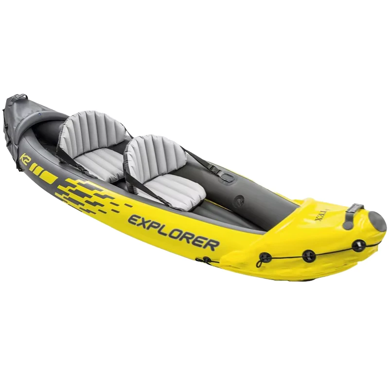 68307 Bote de Pesca Inflável com Casco de PVC Kayak Explore K2 Canoe para 2 Pessoas para Flutuação ao Ar Livre