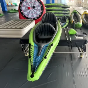 Kayak gonfiabile K2 pieghevole in PVC per 2 persone, barca professionale per pesca e canottaggio con pagaia per giochi sportivi