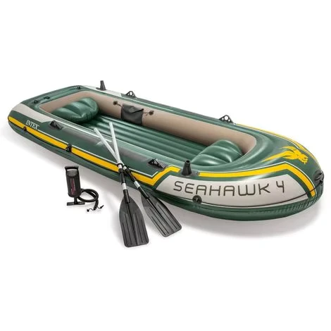 68351SEAHAWK 4 Persons Kayak Rescue Fishing Inflatable Boat 351cm X 145cm X 48cm