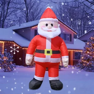 6FT Christmas Inflatable Santa Claus LED Light Outdoor Yard Lawn Holiday Party Decoration
