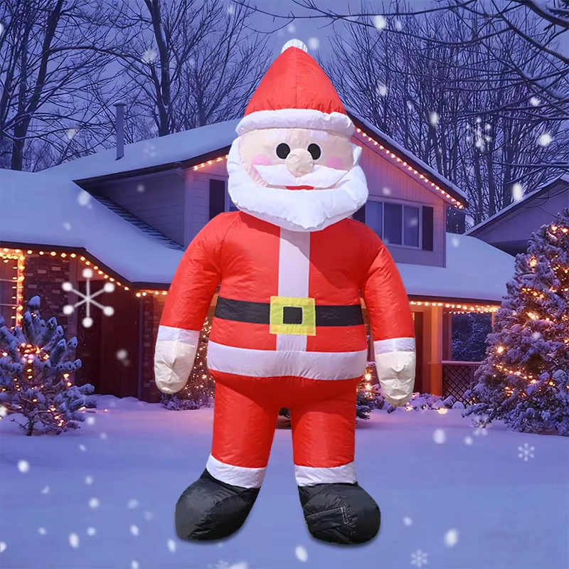 Père Noël gonflable de 6 pieds avec lumière LED pour décoration extérieure de jardin pendant les fêtes