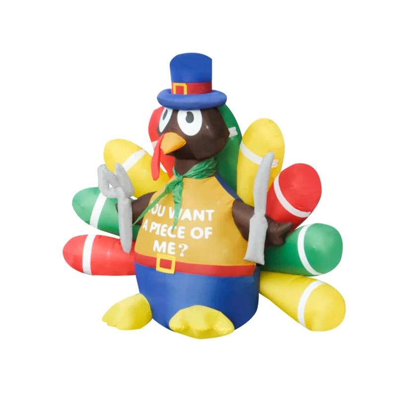 Decoração de Férias Gigante Inflável de Ação de Graças de 6FT com Luzes LED para Exibição no Jardim durante as Festas