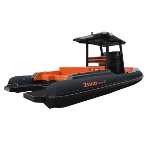 6-persoons hoge snelheid RIB 730 vis aluminium rigide boot met Bimmer top inflatable boot