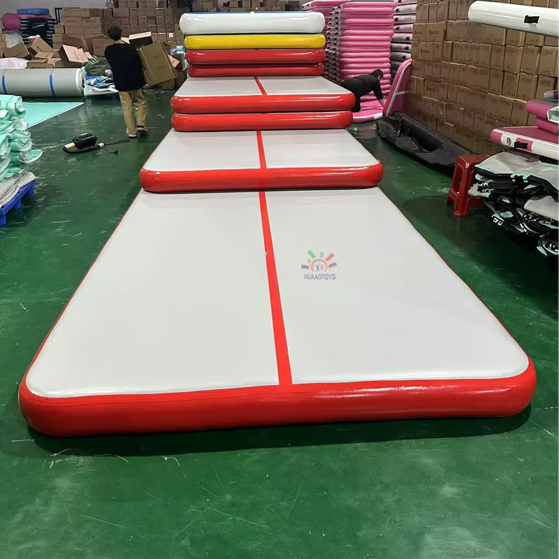 6 m Tragbare PVC/DWF Aufblasbare Luftbahn Gymnastik Tumbling Matte 20 cm dick anpassbar