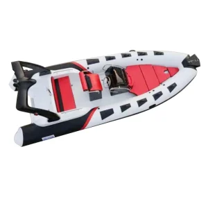 Kapal Jet Inflatable Fiberglass Rigid Hull RIB 6m untuk Memancing Yacht
