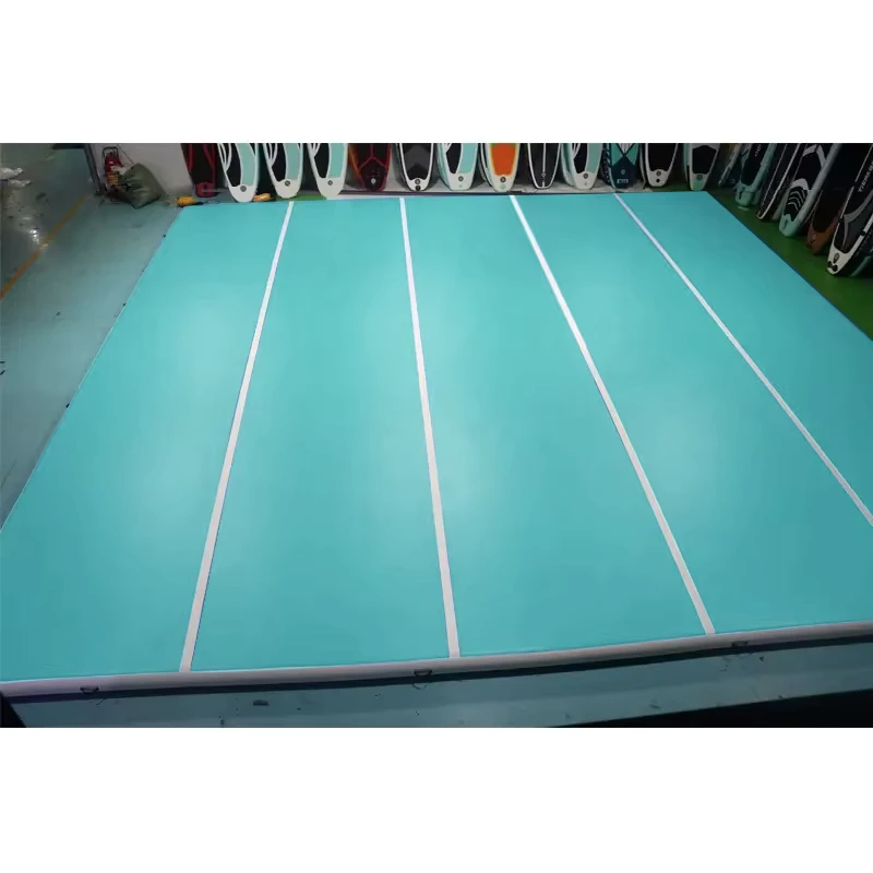 6x6x0.2m Gymnastics Air Track Wide Tumbling Mats Waterproof PVC+Drop Stitch