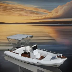 7.6m Rigid Inflatable RIB760 Hypalon Rib Yacht with Electric Anchor Motor Family Recreational Sport Boat