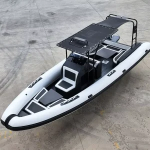 7,6 м 25 футов Надувная лодка RIB с алюминиевым корпусом Высокоскоростная лодка ПВХ надувная лодка