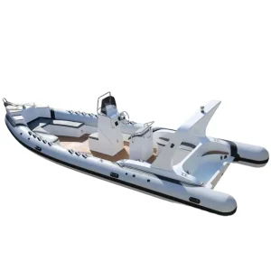 760 Centimeters Hypalon Rib Fiberglass Rigid Inflatable Yacht with Outboard Motor