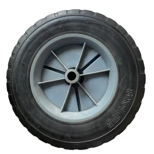 8*1.75 Polypropylene & Rubber Solid Tire Wheel 8 Inch Soft Tread for Walk-behind Mowers Small Carts & Hand Trucks
