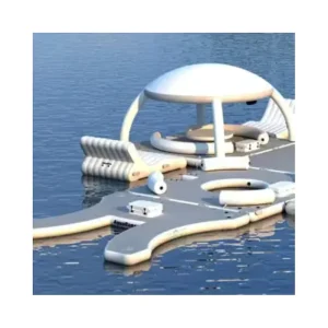 8 10 Person Inflatable Dock Deck Pool Float Inflatable Floating Platform Island Tent for Water Leisure Entertainment