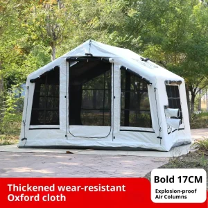 8 Square Meter Moonlight White Thickened Oxford Canvas Outdoor Camping Large Space Inflatable Tent Waterproof Rainproof