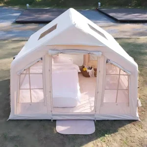 8 Square Meter White Oxford Cloth Four-season Air Inflated Tent Fast Inflation Anti-Wind Waterproof Lightweight Foldable Outdoor