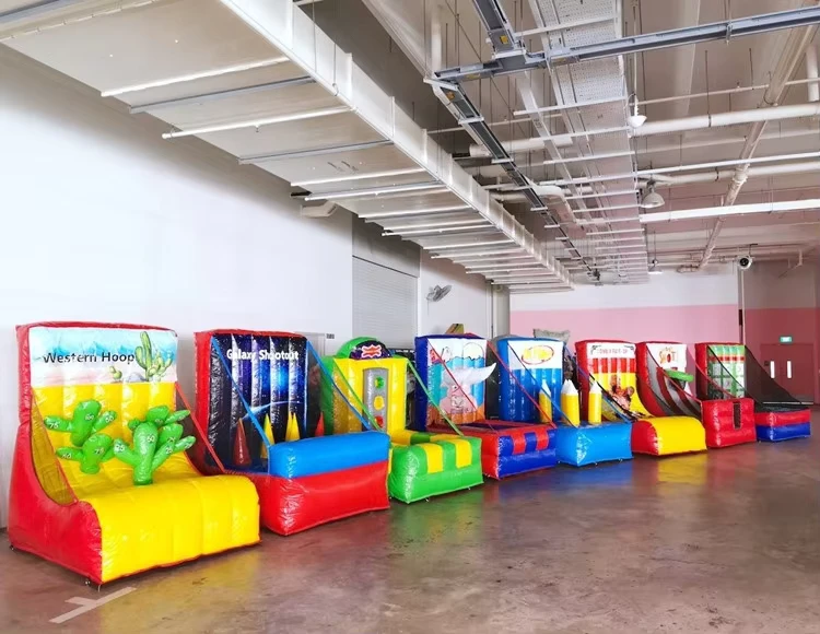 8 Unidades de Juegos Inflables de Carnaval para Diversión Infantil, Deportes Interactivos Inflables
