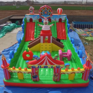 8 X 15m Commercial Carnival Clown Inflatable Play Center for Outdoor Events Kids Inflatable Slide Bouncy Castle