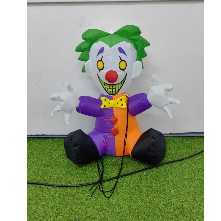 Payaso Joker Inflable de Halloween de 80cm de Altura para Decoración de Halloween