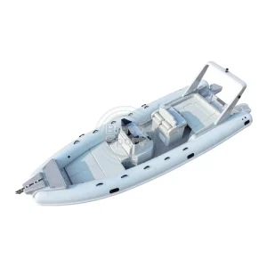 Luxury Rib Boat with 860 Orca Hypalon Rigid Fiberglass Hull Inflatable Boat with Outboard Engine for Ocean Cruising