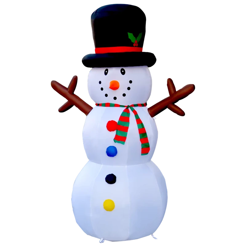 Décoration de Bonhomme de Neige Gonflable 8FT avec Lumières LED pour Jardin