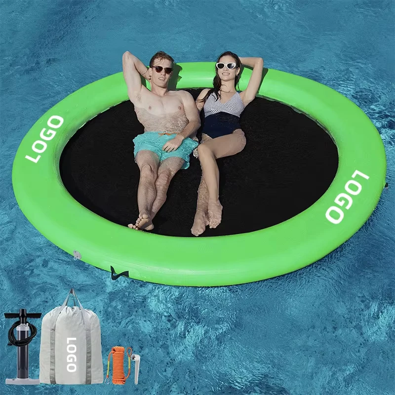 8FT aufblasbare Wasser-Hängematte schwimmendes Dock runder Schwimmring für mehrere Personen