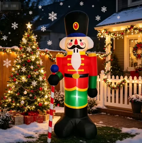 8FT Nutcracker Inflatable Soldier Xmas Yard Decoration Holiday Decor