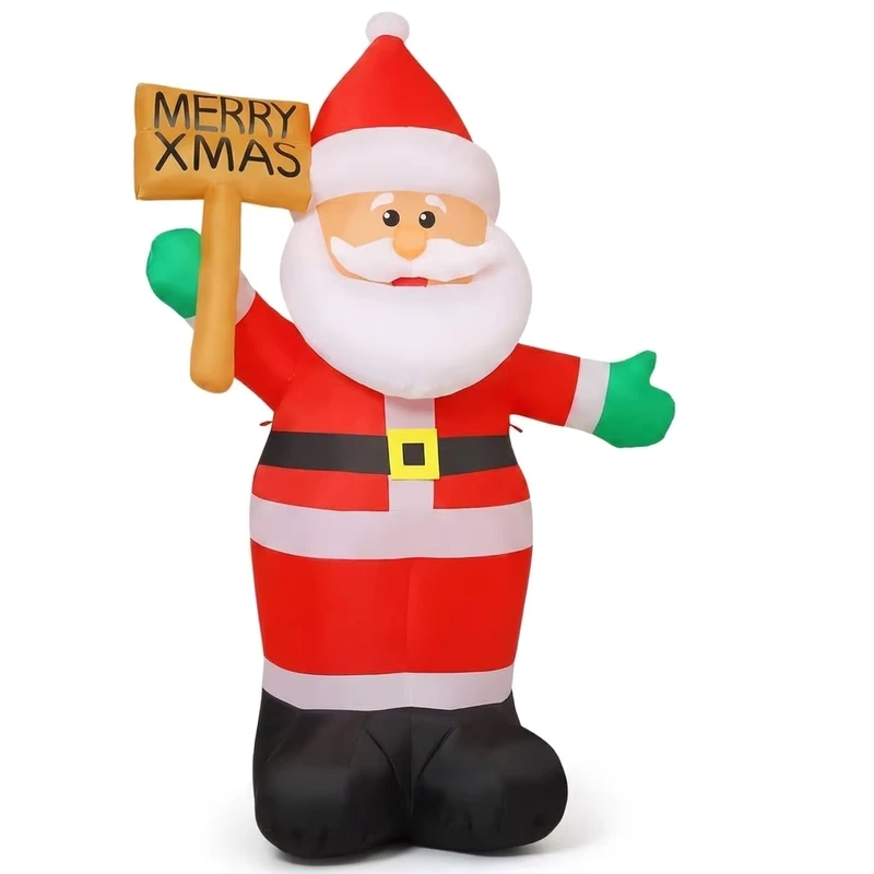 Dekorasi Natal Inflatable Santa 8FT Luar Ruangan IP44 Tahan Air 190T Polyester Dekorasi Pesta